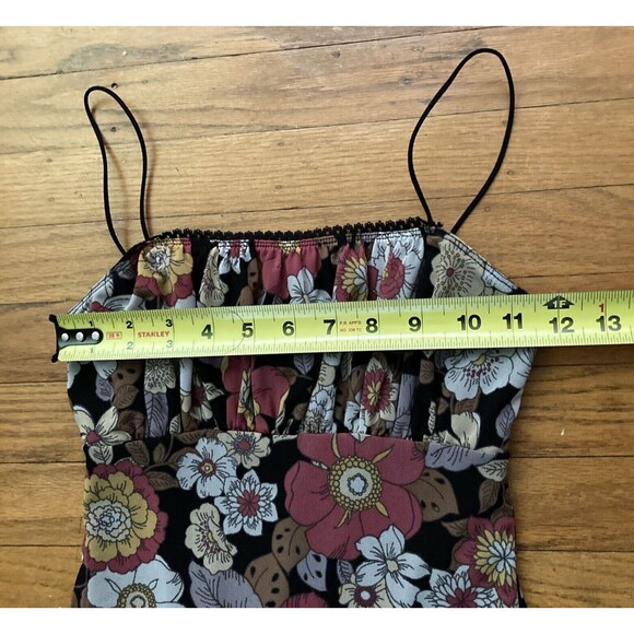 Forever 21 Mesh Slip Dress Size XS Floral Empire Waist Retro Y2K Fairy - Picture 5 of 8
